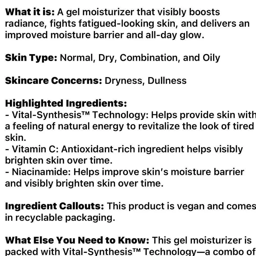 🌻 Origins Ginzing Energizing Gel Cream with Caffeine + Niacinamide 1oz New
